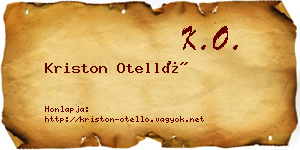 Kriston Otelló névjegykártya